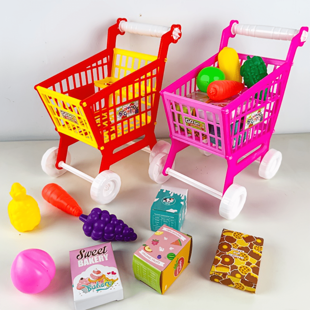 Toy Cash Register - Juguetes de carrito de compras simulados