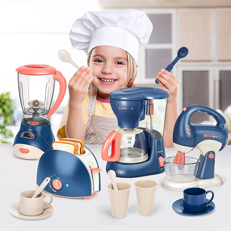 Kids Toys Kitchen Set - Mini electrodomésticos, juguetes de cocina, juego