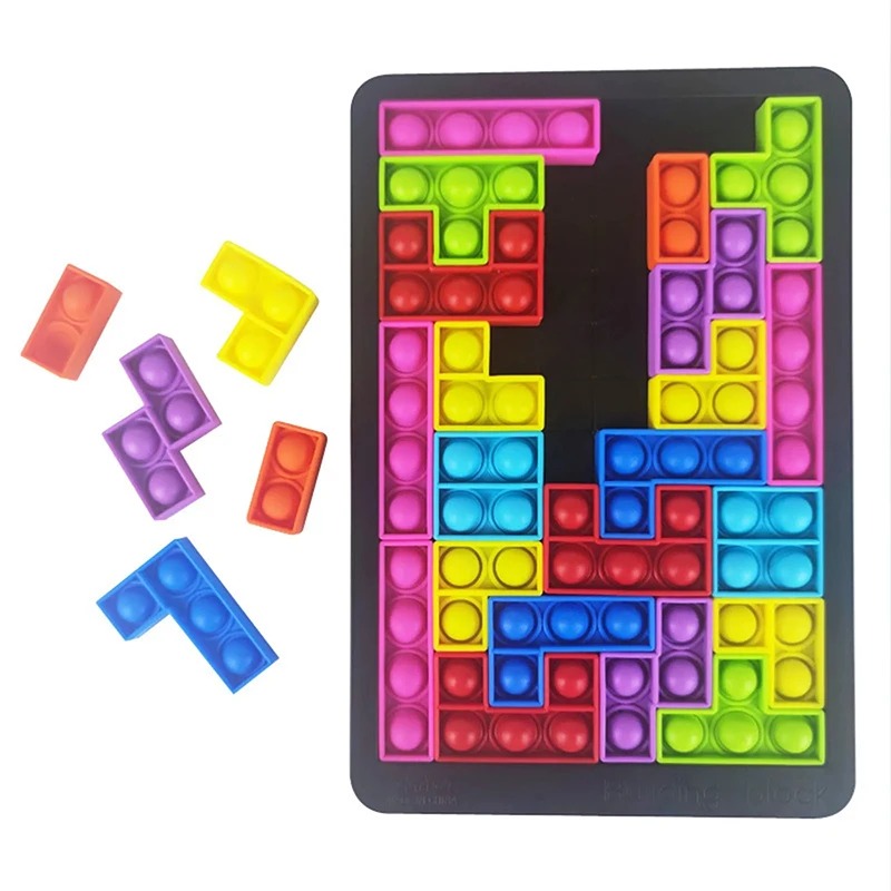 Kids Toys 3 Year Old - 27 piezas de rompecabezas Tetris de